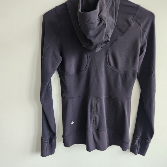 Lululemon Winter Sprinter Hoodie Half Zip Black Running Hooded Pullover Size 6 - Picture 8 of 13